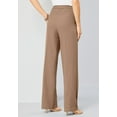 thumbnail image 2 of Roaman's Women's Plus Size Wide Leg Bend Over Pant, 2 of 6