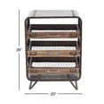 thumbnail image 3 of DecMode 26" x 20" Brown Metal Industrial Chest, 3 of 9