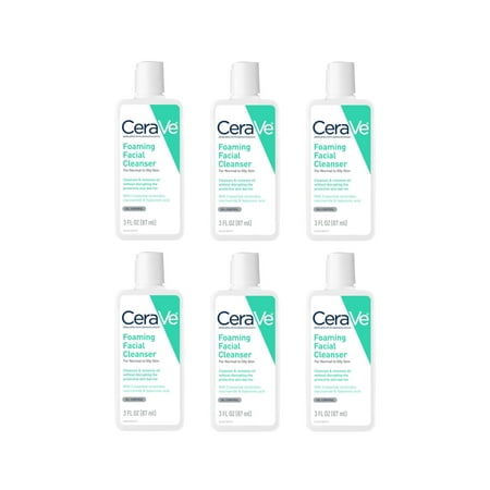CeraVe Foaming Facial Cleanser, 3 oz (Pack of 6)