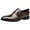 Brown, variant on Men's Oxford Derby Shoes, Tan Brown Faux Leather, Monk Strap with Buckle, Cap Toe, Formal Dress Shoes