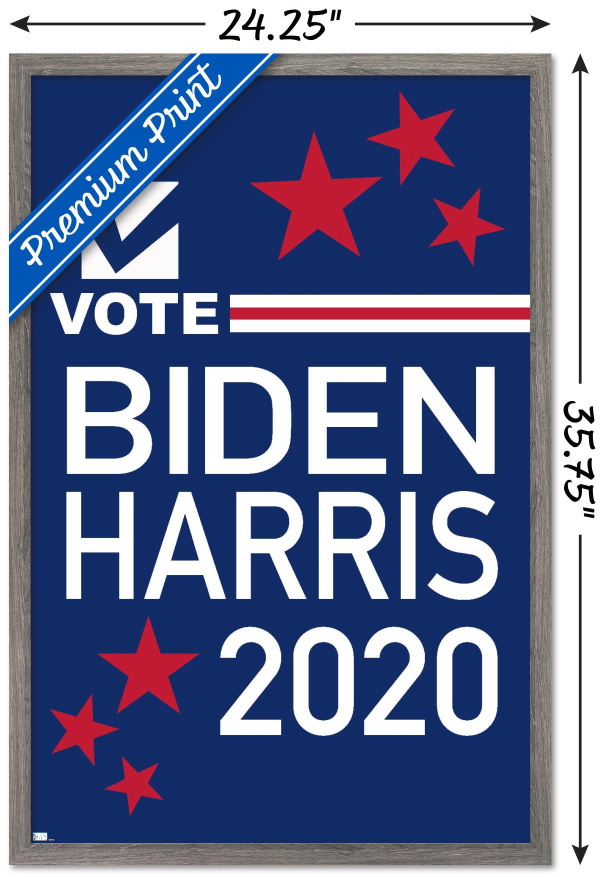 Trends International Vote - Biden/Harris 2020 Wall Poster 24.25" x 35.75" x .75" Barnwood Framed Version