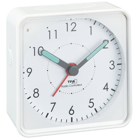 TFA Dostmann 60.1510.02 Picco Radio-Controlled Alarm Clock White
