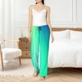 thumbnail image 4 of Balery blue green colors Pantalones de pijama para mujer, pijamas ultraligeros, pantalones de estar por casa-Large, 4 of 6
