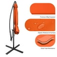 thumbnail image 3 of Spaco 10 Feet Offset Umbrella with 8 Ribs Cantilever and Cross Base-Orange, Patio Offset Umbrella with Easy Tilt Adjustment, Outdoor Cantilever Hanging Umbrella, Sunshade Umbrella Canopy, 3 of 9