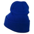 thumbnail image 3 of Silver American Flag Embroidered Beanie - Royal OSFM, 3 of 5
