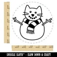thumbnail image 2 of Snowman Cat Christmas Self-Inking Rubber Stamp Ink Stamper - Blue Ink - Large 1-1/2 Inch, 2 of 7