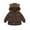 Coffee, variant on Ruyang Toddler Sherpa Fleece Jacket Baby Boys Girls Cute Bear Puffer Coat Winter Padded Warm Puffy Down Hooded Outerwear