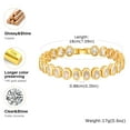 thumbnail image 7 of 14k Gold Plated Bracelets for Women Cubic Zircon Womens Tennis Bracelet, Non Tarnish Trendy Link Chain Bracelets Jewelry Gifts for Mom Wife Girlfriend, Tennis, 7 of 7