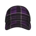 thumbnail image 4 of Curved Design Along The Top Of The Baseball Cap Reinforced Adjustable Breasted Four Seasons Available Purple Buffalo Plaid Check Tartan Scotland_1, 4 of 8