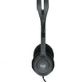 thumbnail image 5 of Logitech H110 USB Wired Stereo Headset Microphone, 3.5mm Plug, Adjustable Headband, Black, 5 of 5
