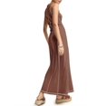 thumbnail image 2 of Women's Summer Sleeveless Extra Contrast Stitch Ribbed Knit Long Dresses, 2 of 6