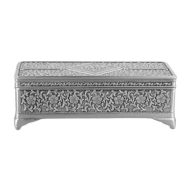 Caja de joyería rectangular, innovadora caja de almacenamiento de baratijas vintage de estilo europeo para joyería de anillo y pendiente S