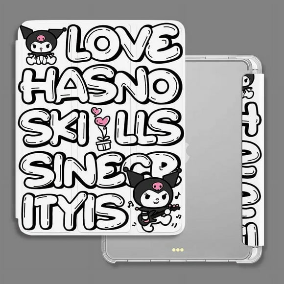 Sanrio Hello Kitty Kuromi MyMelody Tablet Case for iPad Air 1 2 3 Mini 4 5 6 Pro 2022 11in Three-fold Pen Slot Protective Cover Gift Festivals