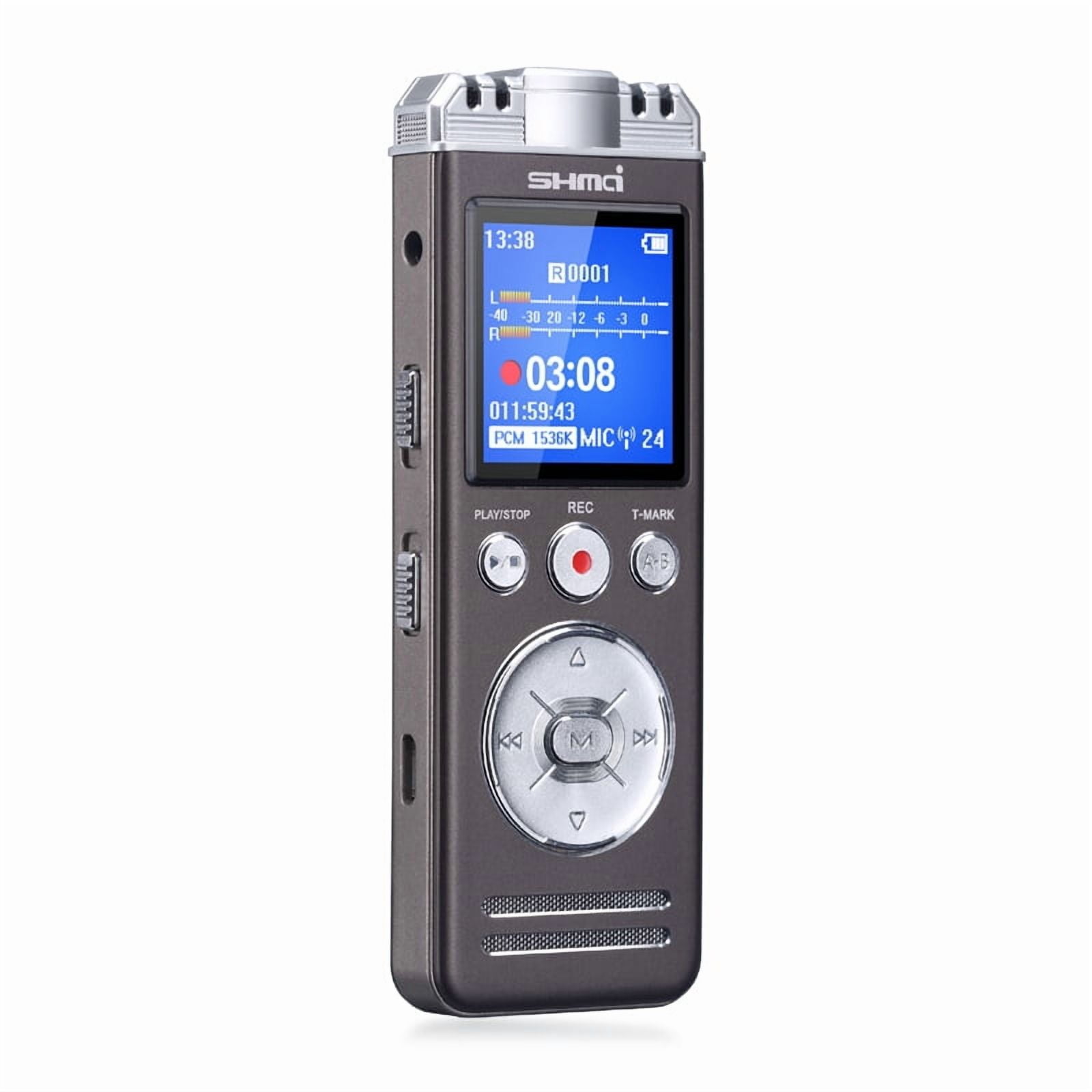 Shmci D70 16GB Professional dual mic noise reduction PCM stereo phone Digital Voice Activate audio Recorder mini-Player Dictaphone