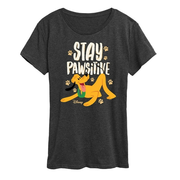Disney Classics - Cats & Dogs - Stay Pawsitive - Women's Short Sleeve Graphic T-Shirt