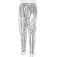 thumbnail image 3 of Yeahdor Kids Girls Metallic Jogger Pants Harem Pants Shiny Hip Hop Jazz Dance Baggy Leggings Streetwear, 3 of 7