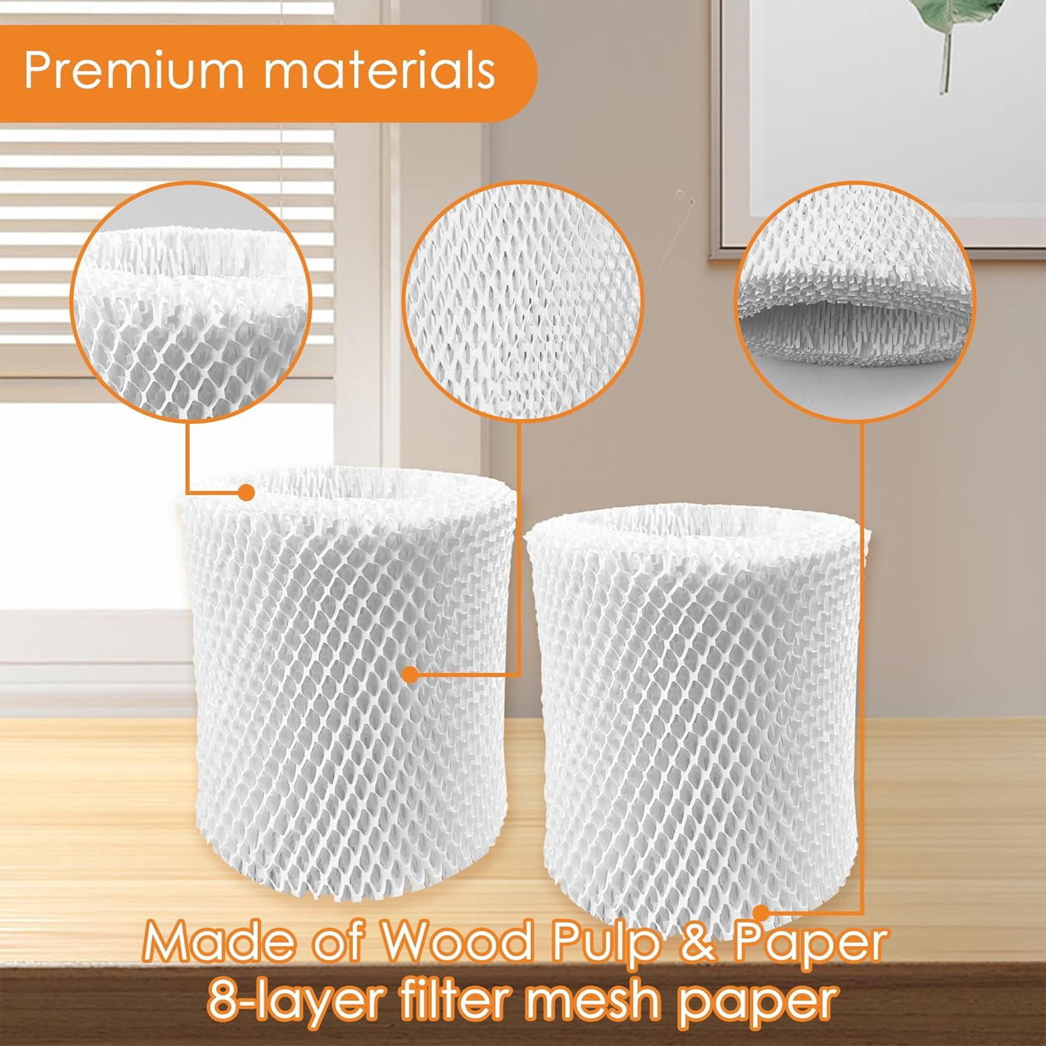 4 Pack Large Room Humidifier Filters  Wick Compatible with Canopy Plus ONLY 5.5L Efficient Water Softening