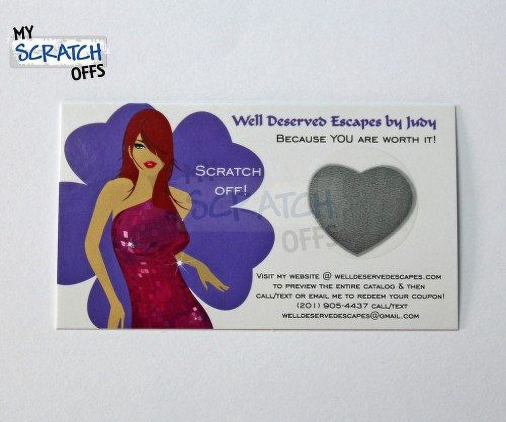 My Scratch Offs 1" Silver Heart Blank Scratch-off Sticker Labels, 500 Count