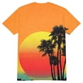thumbnail image 5 of Domuza Men's Summer Streetwear Causal T Shirts Ombre Tropical Print Crewneck Short Sleeve Tee Shirts Tops Red M, 5 of 6