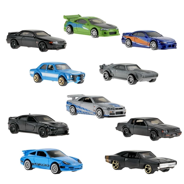 Hot Wheels Fast & Furious 10-Car Set for Indoor Playground