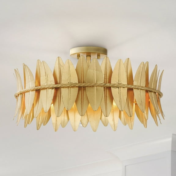 Luxury Eclectic Ceiling Light, Gold Leaf, UQL5502