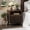 Walnut Color, variant on Nightstand with Charging Station, Modern Fluted Bedside Table with Drawer & Shelf, Bedside End Table for Bedroom, Living Room