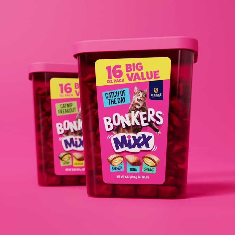 Bonkers Mixx Crunchy Cat Treats Catch of the Day, 16 oz. photo 2