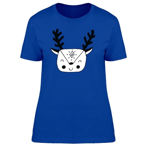 Sketch Of A Cute Deer Head T-Shirt Women -Image by Shutterstock, Female Small