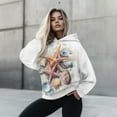 thumbnail image 4 of COEQINE Women's Hoodies Long Sleeves Tops Sweatshirts Pullover Oversized Crewneck Fashion Y2K Loose Fit Cozy Soft Women Starfishs and Shells Casual Wear Fall Winter Outfits Clothes, 2XL, 4 of 7