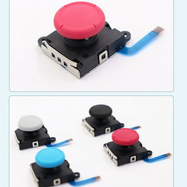 10Pcs Analog Joystick with Thumbstick Joysticks For Grips Sensor Multi-functional Games Joysticks Parts Button Left Handle Joycon Controller Kit Professionals Red