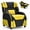 Yellow, variant on Gymax Gaming Recliner Sofa PU Leather Armchair for Kids Youth w/ Footrest Pink