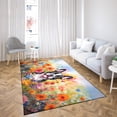 thumbnail image 4 of Welcome Spring Summer Boston Terrier Portrait Flower Blue Sky Indoor Rug Gentleman Dog Lover Gifts Carpet Living Bed Room Sofa Home Decor - 12001, 4 of 5