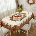 thumbnail image 3 of Thanksgiving Turkey Tablecloth Vintage Fall Pumpkin Table Cloth for Kitchen Decoration - 60" X 120" Rectangle/Oblong, 3 of 6