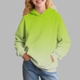 thumbnail image 2 of Bixock Fall Toddler Girls Hooded Sweatshirts Crewneck Pullover Tops Gradient Long Sleeve Loose Casual Sweatshirt Soft Comfortable Outdoor Wear Girls Clothings 5-15 Years, 2 of 6