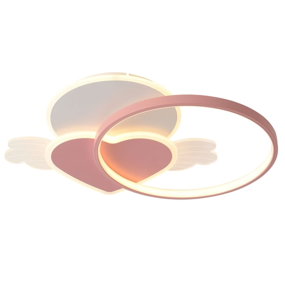 Denest Dimmable LED Round Ceiling Light Flush Mount Fixture Remote Control 40W