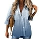 thumbnail image 4 of Mujeres Casual Impreso Manga Larga Turn-down Collar Cardigan Blusa Tops Fridja  hkj2021, 4 of 5