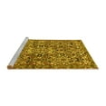 thumbnail image 2 of Ahgly Company Machine Washable Indoor Round Persian Yellow Traditional Area Rugs, 7' Round, 2 of 4