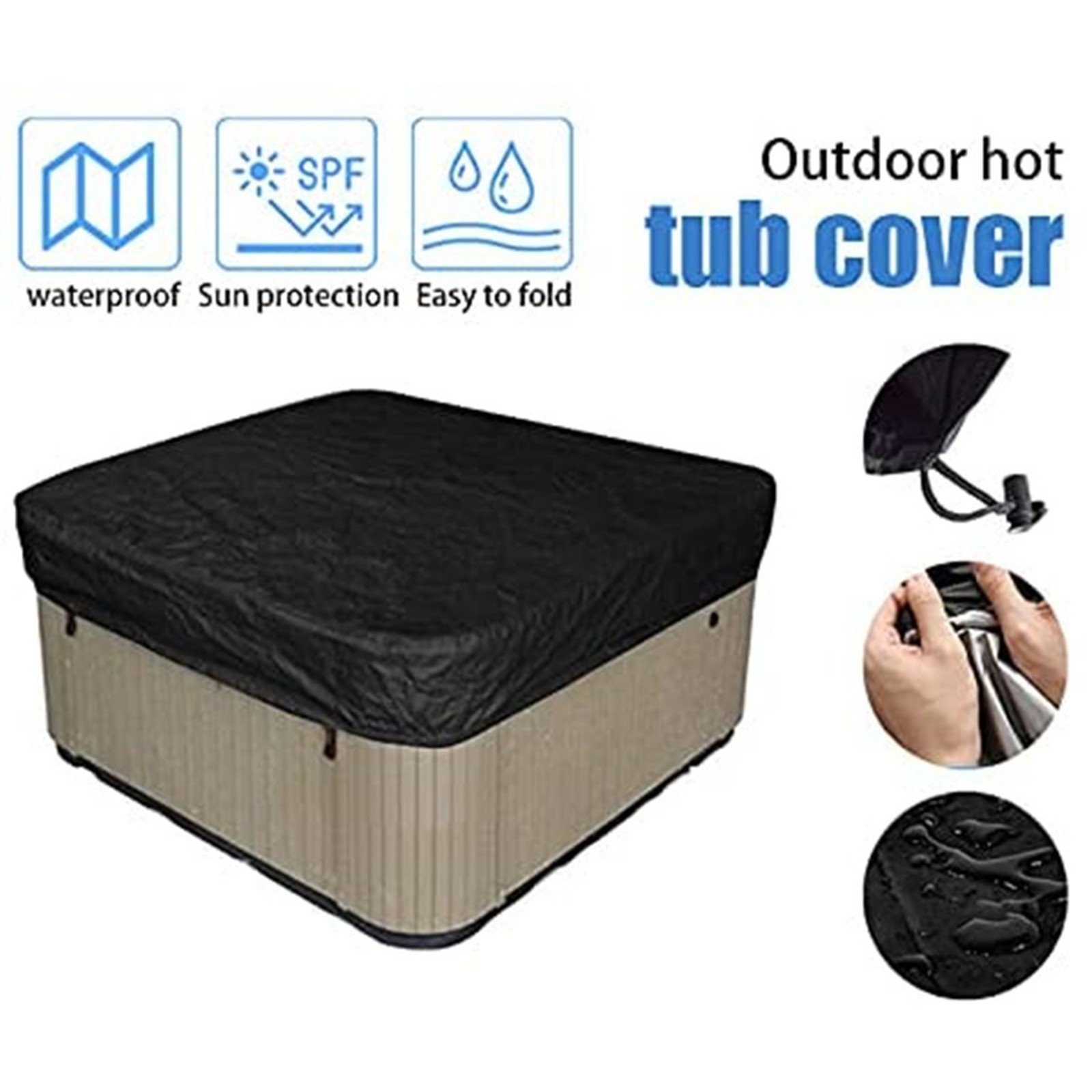 Jierger Clearance Square Hot Tub Cover Patio Outdoor Heavy Duty ...