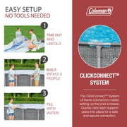 Coleman Power Steel 22’x52” Metal Frame Above Ground Pool w/ Pump, Ladder, Cover, Gray