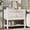 White, variant on FANRAL Nightstand Set of 2,Boho Chic 2 Drawer Nightstands with Rattan Accents,Stylish Storage Bedside Table Pair with Shelf & Gold Handles,Gray Night Stand