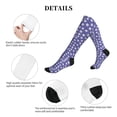 thumbnail image 5 of Lsque Daisies Flowers Pattern Sport Compression Socks for Men & Women 15-20 mmHg Knee High Nurse Pregnant Running Medical and Travel Athletic, 5 of 6