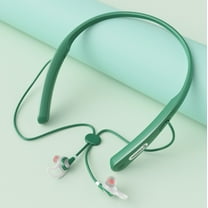 Oggfader Wireless Earbuds Neckband Bluetooth Earbuds Wireless Bluetooth 5.1 Headphones With Microphone Lightweight Comfort IPX4 Strong Beat 10H Use Green