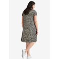 thumbnail image 2 of Ellos Plus Size Cotton Spandex Scoop Neck Short Sleeve A Line Tee Dress, 2 of 3