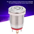 thumbnail image 4 of Push Buttons, Low Resistance 12mm Mount Hole Metal Button Switch High Conductivity  For Home Appliances, 4 of 8