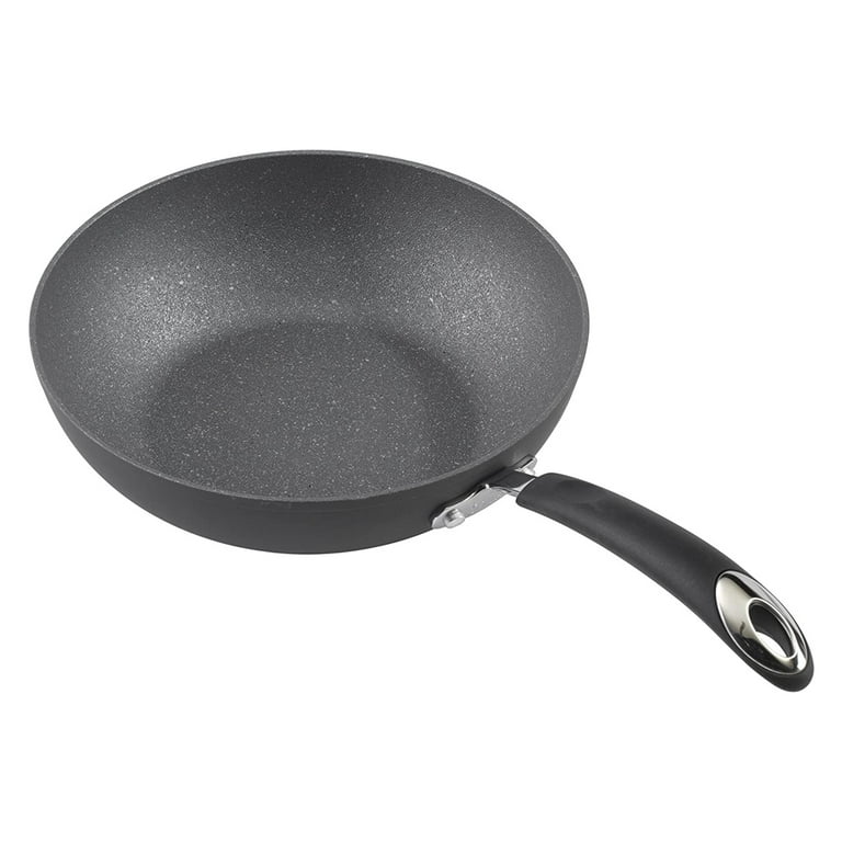 Bialetti Impact Deep Sauté Pan with Glass Lid - Black, 11 in