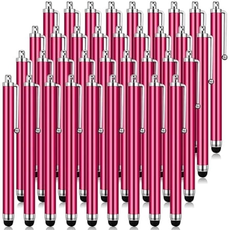wonima88 36 Pcs Stylus Pen for Universal Capacitive Touch Screens Devices Stylus Pen Compatible with Tablet for Classroom Travel Olders Friendly(Rose Red)