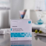 McKesson Swabstick with Povidone Iodine - Topical Antiseptic for Wound Care, 50 Sticks, 1 Pack