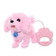 thumbnail image 3 of Juguete de perro que camina, peluche de animal simulado, regalo de cumpleaños para niños, accesorios de colores aleatorios, juguete electrónico Rosa, 3 of 7