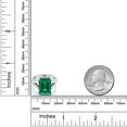 thumbnail image 4 of Gem Stone King 925 Sterling Silver Emerald Cut Green Simulated Emerald Engagement Ring | 6.50 Cttw | Wedding Anniversary Promise Ring for Women | Available in Size 5-9, 4 of 6