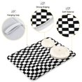 thumbnail image 2 of Iauyy Dish Drying Mat for Kitchen Counter, Super Absorbent & Hanging 16x18 / 18x24 Inch (S/M) Black-and-white Checkered Area, 2 of 8